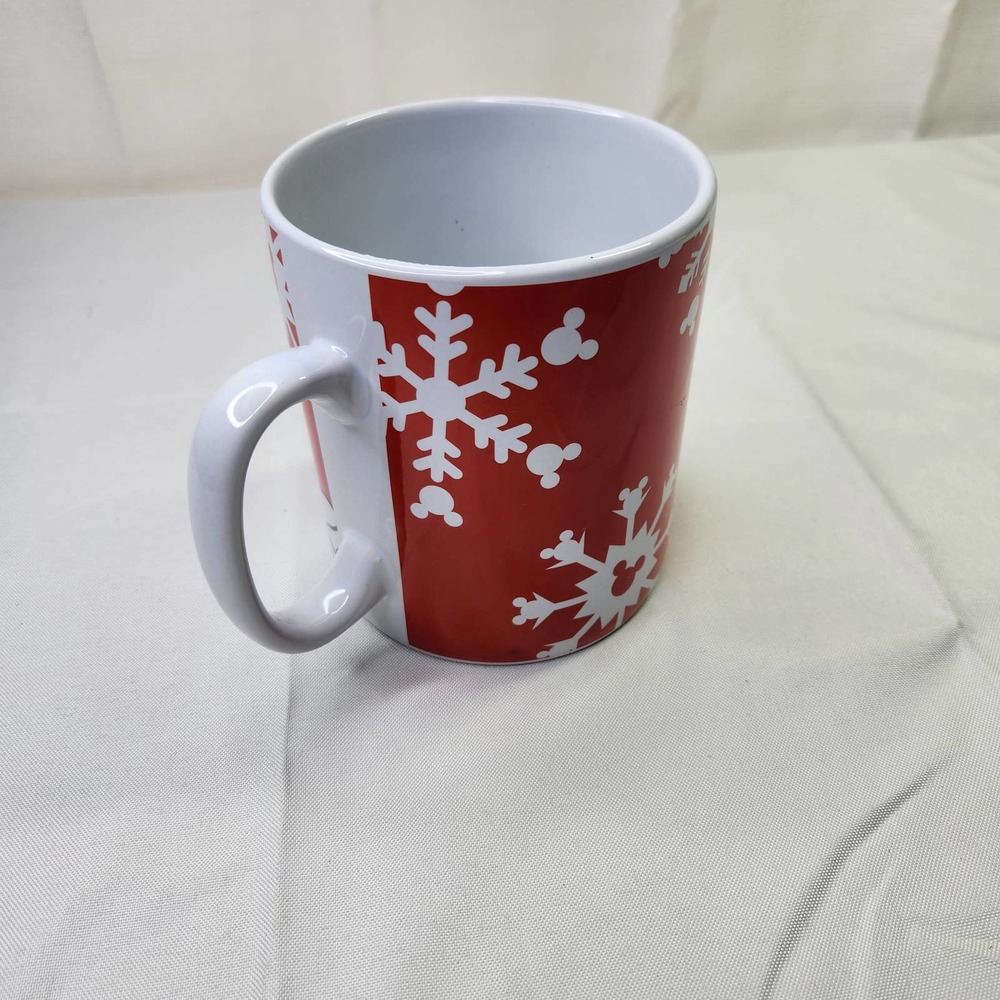 Disney Galerie Minnie Mouse Red Snowflake Christmas Winter Jumbo Coffee Mug - Picture 3 of 8